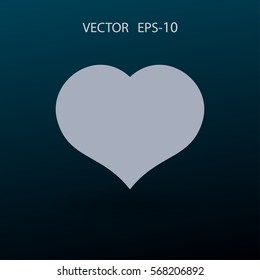 Flat icon of heart. vector illustration
