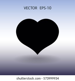 Flat icon of heart. vector illustration