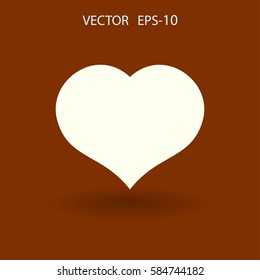 Flat icon of heart. vector illustration