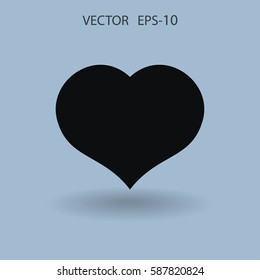Flat icon of heart. vector illustration