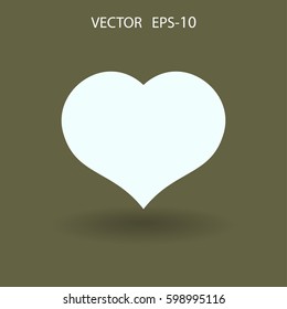 Flat icon of heart. vector illustration