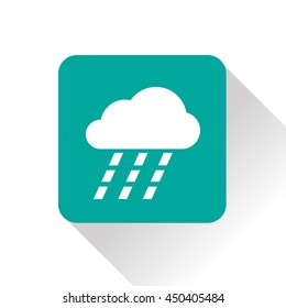 flat icon of heavy rain. Weather vector symbol