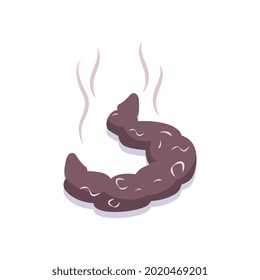 Icono plano con hélices en la ilustración vectorial de heces
