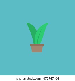 Flat Icon Herb Element. Vector Illustration Of Flat Icon Plant Isolated On Clean Background. Can Be Used As Herb, Plant And Grower Symbols.