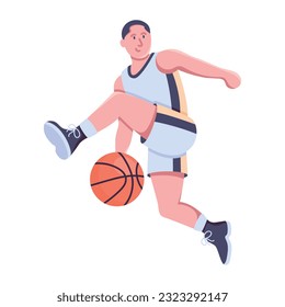 Icono plano del baloncesto de impacto 