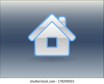 Flat icon of home