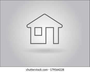 Flat icon of home