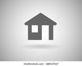 Flat icon of home
