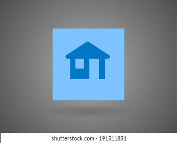 Flat icon of home