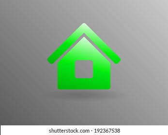Flat icon of home