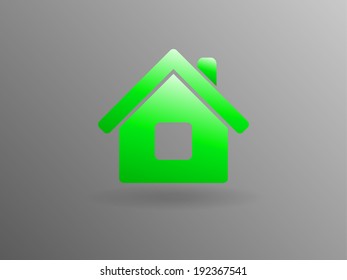Flachbild-Icon zu Hause