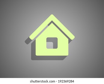 Flachbild-Icon zu Hause