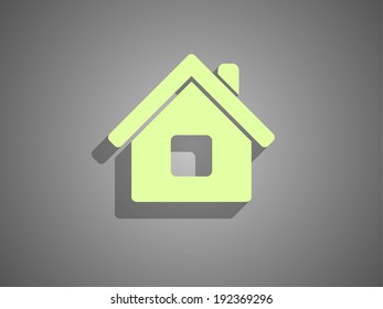 Flat icon of home