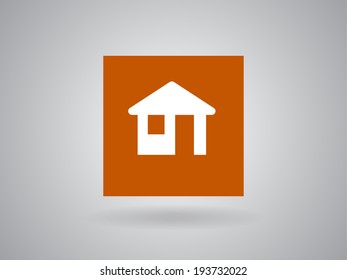 Flat icon of home