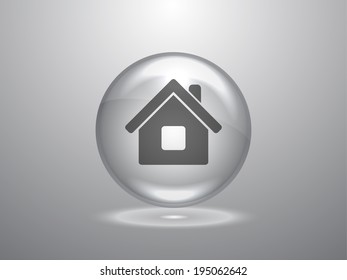 Flachbild-Icon zu Hause