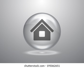 Flat icon of home