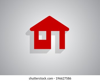 Flachbild-Icon zu Hause