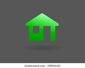 Flachbild-Icon zu Hause