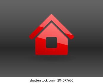 Flat icon of home