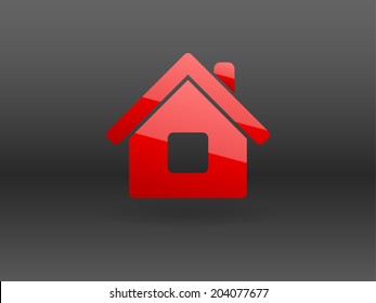 Flat icon of home