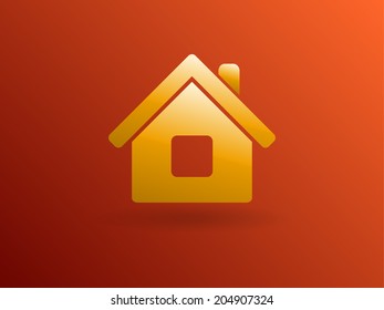 Flat icon of home