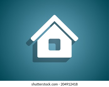 Flat icon of home