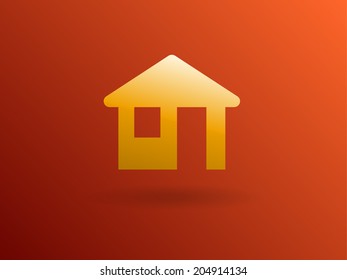 Flachbild-Icon zu Hause
