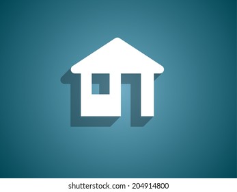 Flat icon of home