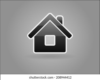Flachbild-Icon zu Hause