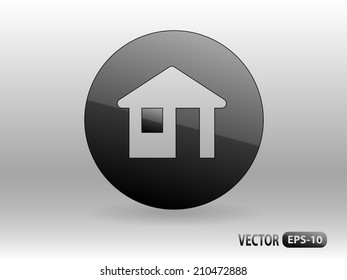 Flat icon of home