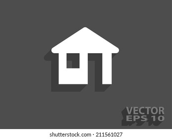 Flat icon of home