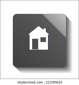 Flat icon of home