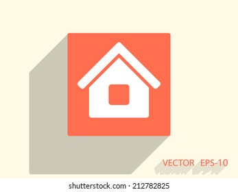 Icono plano del hogar