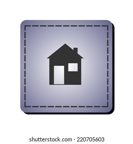 Flat icon of home