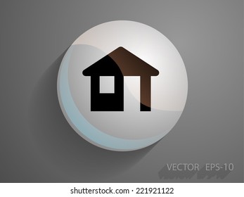 Flat icon of home
