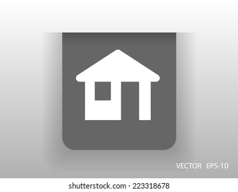 Flachbild-Icon zu Hause
