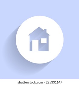 Flat icon of home