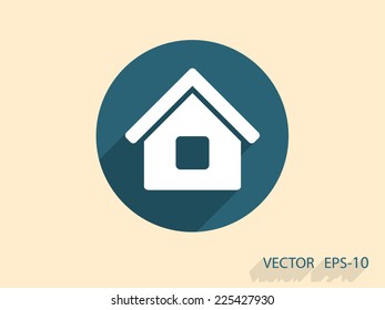 Flat icon of home