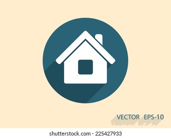 Flat icon of home