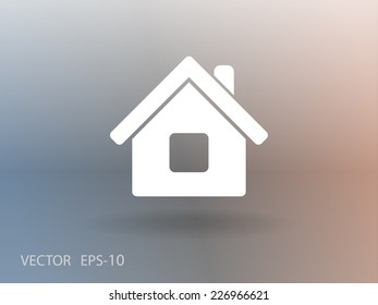 Flachbild-Icon zu Hause