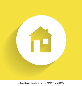 Flat icon of home