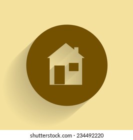 Flat icon of home