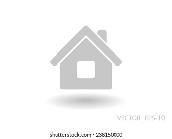 Flat icon of home