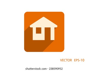 Flat icon of home