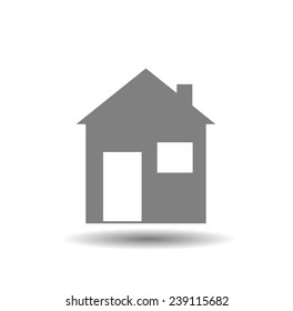 Flat icon of home