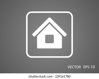 Flat icon of home