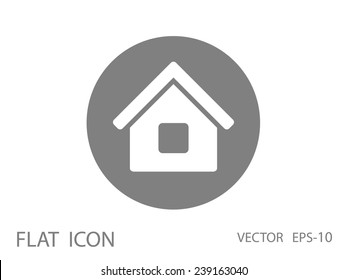 Flat icon of home