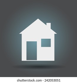Flat icon of home