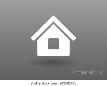 Flat icon of home