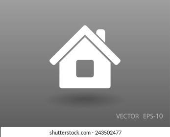 Flachbild-Icon zu Hause